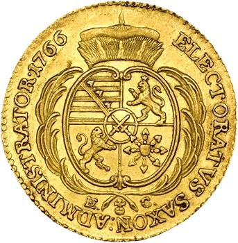 Pologne, François-Xavier de Saxe régent, ducat, 1766 Dresde