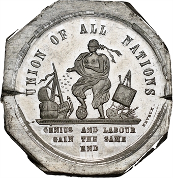 Royaume-Uni, Victoria, Exposition Universelle de Londres, épreuve uniface, 1851