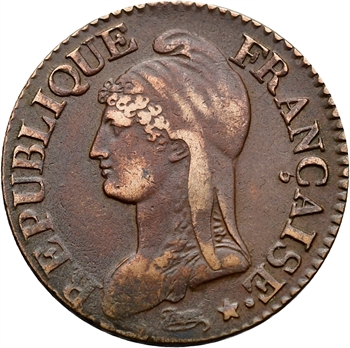Directoire, cinq centimes Dupré, An 7 Paris