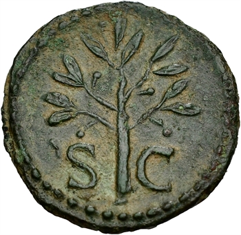 Domitien, quadrans Minerve / laurier, Rome, 81-82