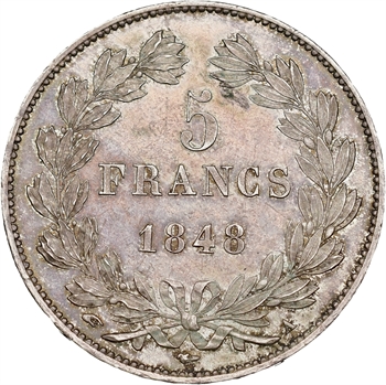 Louis-Philippe Ier, 5 francs IIIe type Domard, 1848 Paris