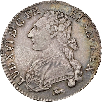 Louis XVI, demi-écu aux rameaux d&rsquo;olivier, 1784 Orléans