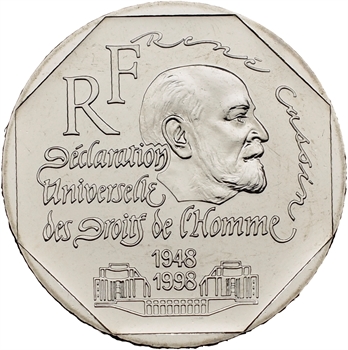 Ve République, essai de 2 francs René Cassin, 1998 Pessac
