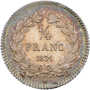 Louis-Philippe Ier, 1/4 franc, 1831 Rouen