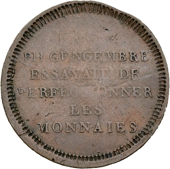 Consulat, essai de Gengembre à l&rsquo;effigie de Lavoisier, An 9 Paris