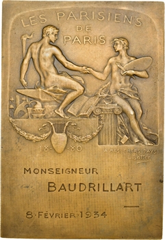Bottée (Louis) : Société des Parisiens de Paris, à Monseigneur Baudrillart, 1900 (1934) Paris