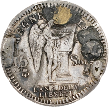 Constitution, épreuve de 15 sols FRANÇOIS, 1793 Paris