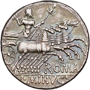 Minucia, denier, Rome, 133 av. J.-C.