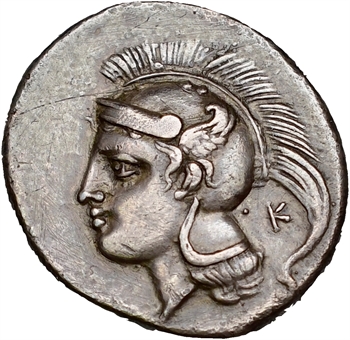 Lucanie, Vélia, didrachme signée de Kléodoros, c.280 av. J.-C.