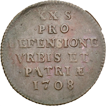 Louis XIV, siège de Lille, XX sols, 1708 Lille