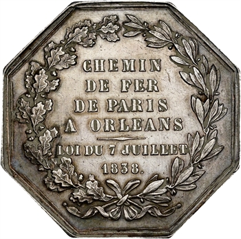 IIIe République, le chemin de fer de Paris à Orléans, par Bovy, 1838 (post.) Paris
