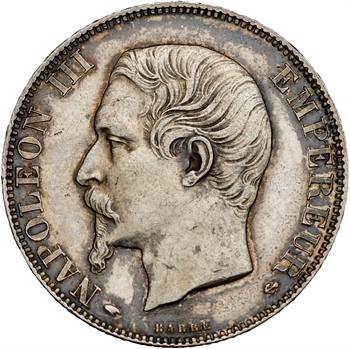 Second Empire, 2 francs tête nue, 1858 Paris