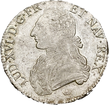 Louis XVI, écu aux branches d&rsquo;olivier, 1789 Toulouse
