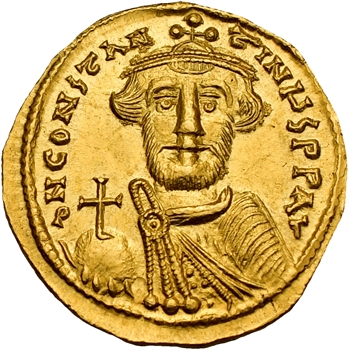 Constant II, solidus, Constantinople, 2e officine, 647-648