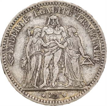 IIIe République, 5 francs Hercule, 1871 Bordeaux