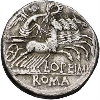 Opimia, denier, Rome, 131 av. J.-C.