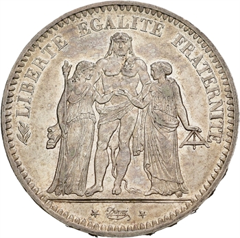IIe République, 5 Francs Hercule, 1848 Paris