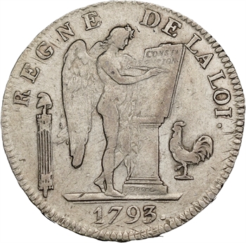 Convention, écu de six livres, 1793 Lyon