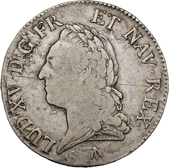 Louis XV, écu à la vieille tête, 1772 Toulouse