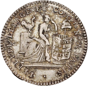 Constitution, Bon pour 10 sols Lefèvre et Lesage, An 4, 1792 Paris