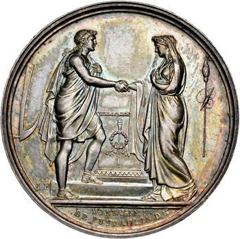 Premier Empire, médaille de mariage vierge, par Montagny, s.d. Paris