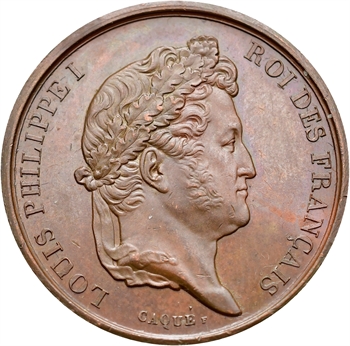 Louis-Philippe Ier, pose de la première pierre de l’entrepôt de l’île des cygnes, 1833 Paris