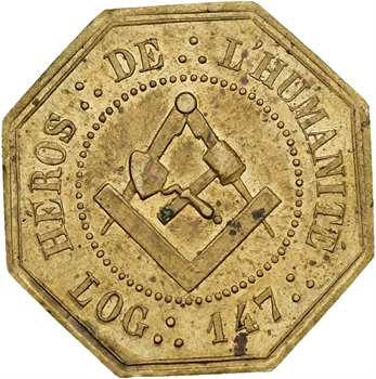 Orient de Paris, Le Héros de l&rsquo;Humanité, Loge 147 du Suprême Conseil, jeton de présence, s.d. Paris