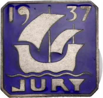 IIIe République, Exposition Universelle de Paris de 1937, insigne / badge de jury