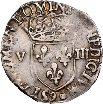 Henri III, huitième d&rsquo;écu croix de face, 1582 Rennes