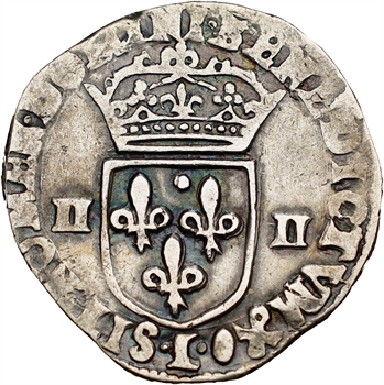 Henri IV, quart d&rsquo;écu, croix feuillue de face, 1609 Bayonne