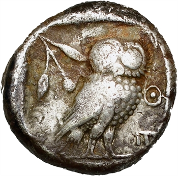 Attique, tétradrachme de style archaïque, Athènes, c.527-510 av. J.-C