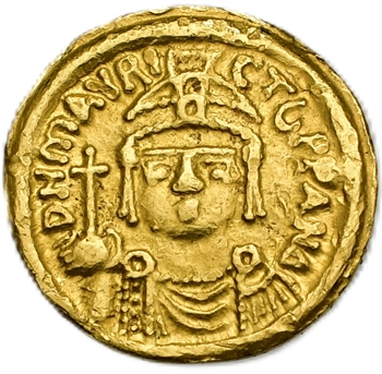 Maurice Tibère, solidus, Carthage, 598-599