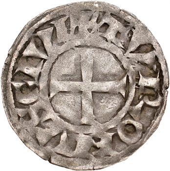 Touraine, abbaye de Saint-Martin, denier au temple, c.1050 Tours