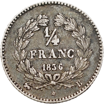 Louis-Philippe Ier, 1/4 franc, 1836 Rouen