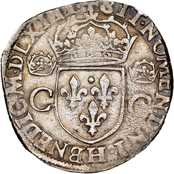 Charles IX, teston 2e type, 1563 La Rochelle