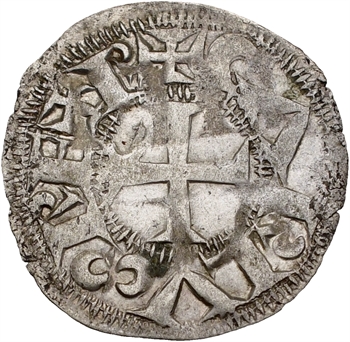 Poitou (comté de), au type de Charles le Simple, denier immobilisé, Melle