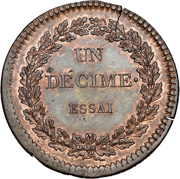 Louis-Philippe Ier, essai d&rsquo;un décime, par Domard, s.d. Paris