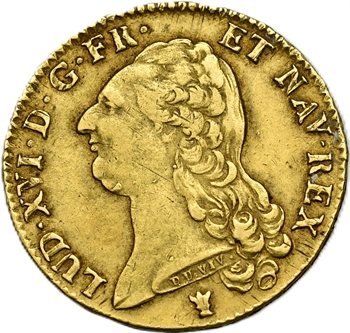 Louis XVI, double louis à la tête nue, 1786 Limoges