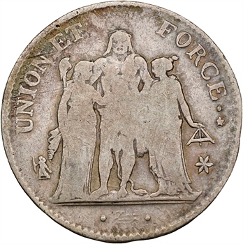 Consulat, 5 francs Union et Force, An 11 Marseille