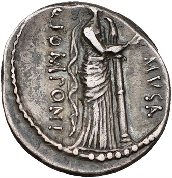 Pomponia, denier, Rome, 66 av. J.-C.