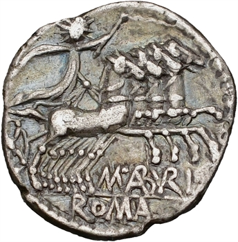 Aburia, denier, Rome, 132 av. J.-C.