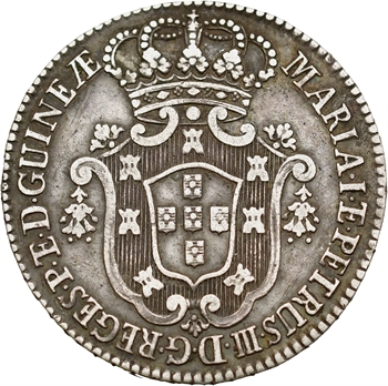 Portugal, Marie Ière et Pierre III, 8 macutas, 1783 Lisbonne
