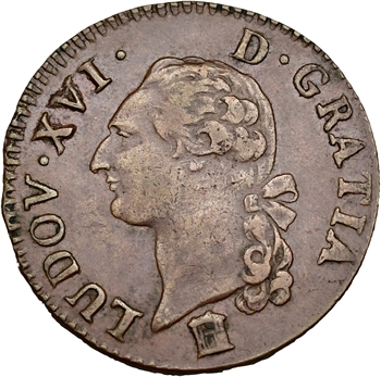 Louis XVI, sol de bronze, 1786 Bordeaux