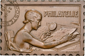 Cochet (R.) : la philatélie, médaille-timbre, s.d. Paris