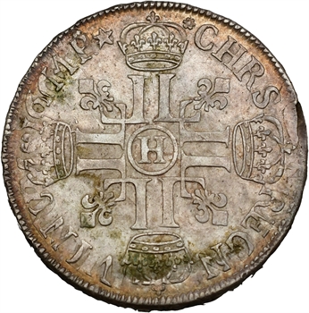 Louis XIV, écu aux huit L, 1er type, 1691 La Rochelle
