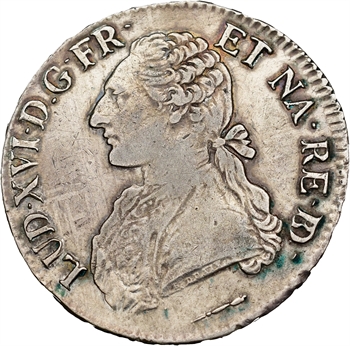 Louis XVI, écu aux rameaux d&rsquo;olivier du Béarn, 1785 Pau