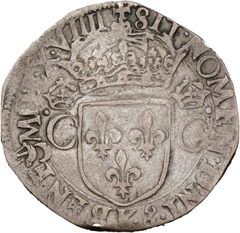 Charles IX, teston 2e type, 1569 Bordeaux