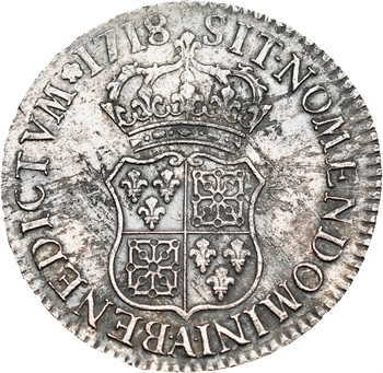 Louis XV, écu de Navarre, 1718 Paris
