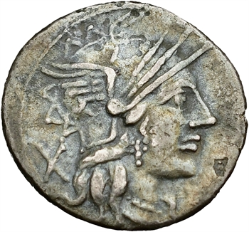Papiria, denier, Rome, 122 av. J.-C.