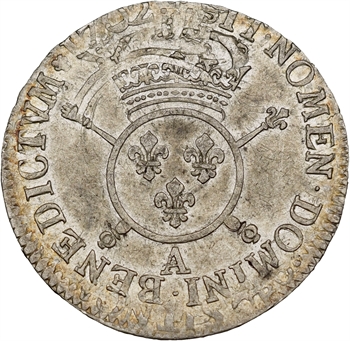 Louis XIV, demi-écu aux huit L, 2e type, 1702 Paris